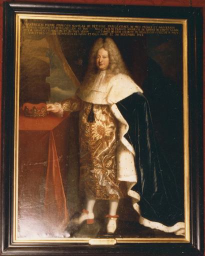 tableau : Maximilien-Pierre-François-Nicolas de Béthune, 4e duc de Sully, huile sur toile, 17e-18e siècle