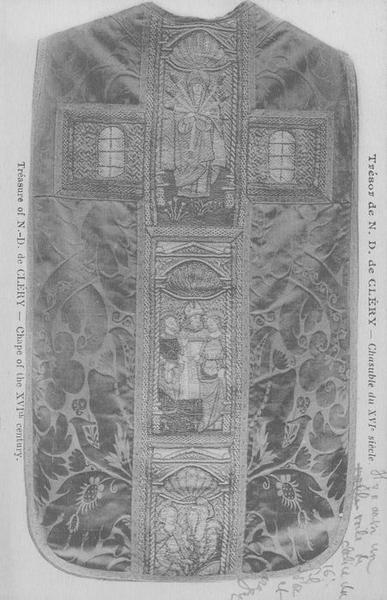 chasuble : scènes de la vie de la Vierge, vue générale