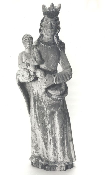 Statue : Vierge à l'Enfant couronnée