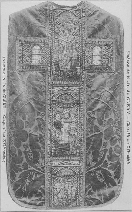 chasuble : scènes de la vie de la Vierge