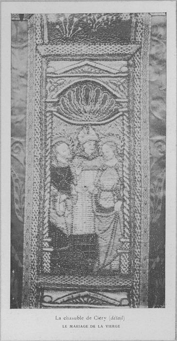 chasuble : scènes de la vie de la Vierge, détail