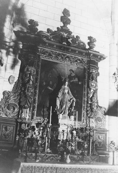 retable, tableau de la Vierge (chapelle sud)