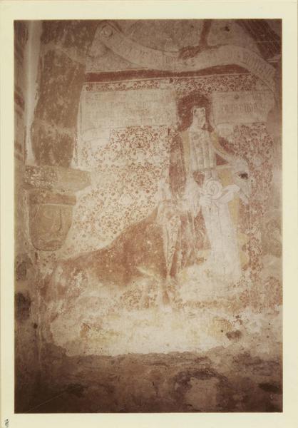peintures monumentales du choeur : saint Namphaise et le taureau