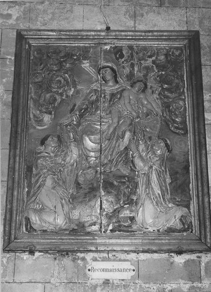 bas-relief : Vierge du rosaire (la)