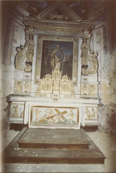 retable, tabernacle, devant d'autel, tableau, statues : Saint Pierre, Dieu le père, anges, annonciation (l'), visitation (la), portement de croix (le) - © Ministère de la Culture (France), Médiathèque  du patrimoine et de la photographie, diffusion RMN-GP