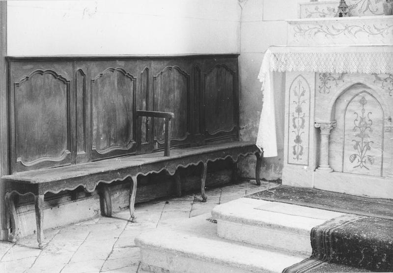 fauteuil de célébrant (cathèdre), bancs - © Ministère de la Culture (France), Médiathèque du patrimoine et de la photographie (objets mobiliers), tous droits réservés