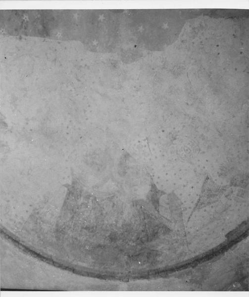 peintures monumentales du choeur (voûte), avant dégagement complet et avant refixage
