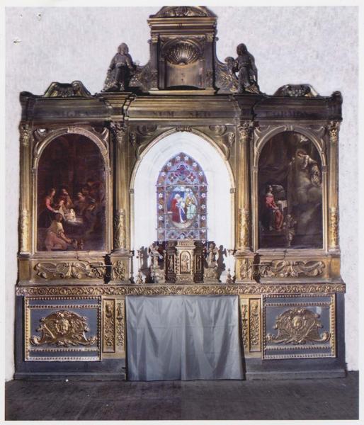 retable, 2 tableaux : Nativité (La), Annonciation (L')