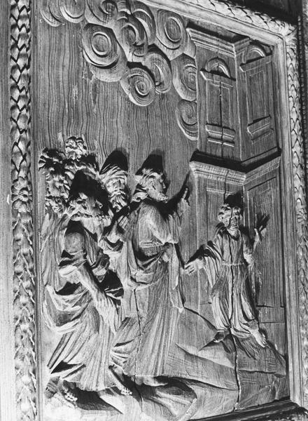 bas-relief : Zachée à l'entrée de sa maison accueille le Christ et les apôtres - © Ministère de la Culture (France), Médiathèque du patrimoine et de la photographie (objets mobiliers), tous droits réservés
