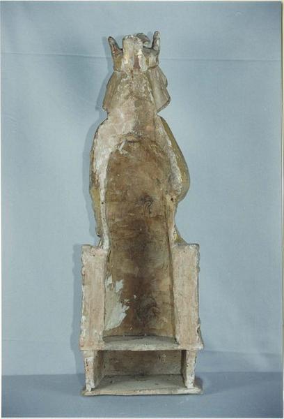 statue : Vierge à l'Enfant, revers, vue générale