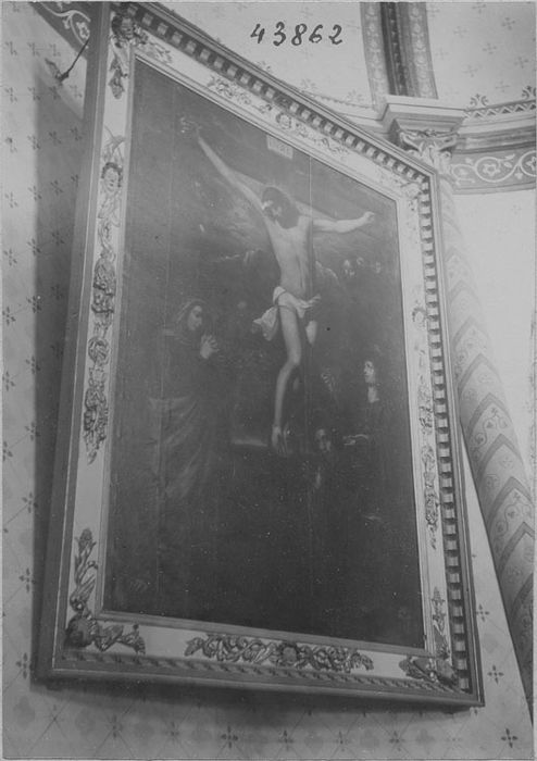 tableau : Christ en croix avec la Vierge, saint Jean et saint François (le) - © Ministère de la Culture (France), Médiathèque du patrimoine et de la photographie, diffusion RMN-GP