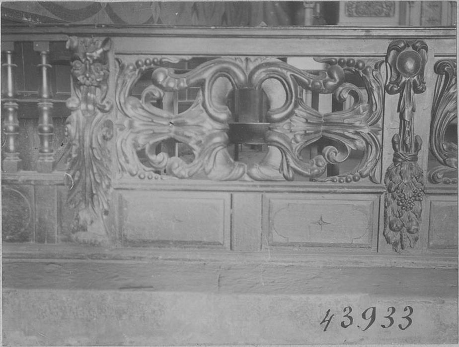 clôture de choeur (table de communion), détail