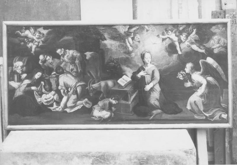tableau : l'Annonciation et la Nativité, vue générale - © Ministère de la Culture (France), Médiathèque du patrimoine et de la photographie (objets mobiliers), tous droits réservés