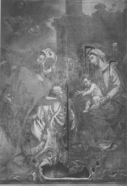 tableau du maître-autel et tableau : Adoration des mages (l'), vue générale