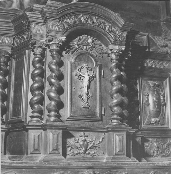 retable du maître-autel, détail de la porte du tabernacle