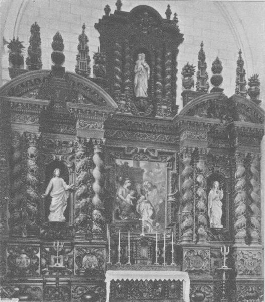 retable du maître-autel et tableau : Adoration des mages (l'), vue générale