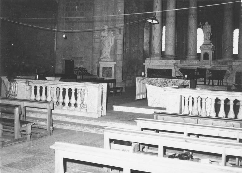 clôture de choeur (table de communion), vue partielle