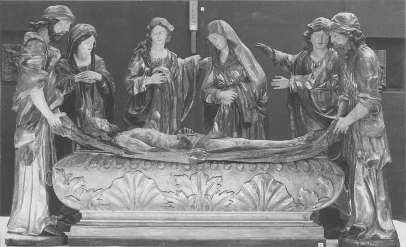 groupe sculpté : la Mise au tombeau, vue générale - © Ministère de la Culture (France), Médiathèque du patrimoine et de la photographie (objets mobiliers), tous droits réservés
