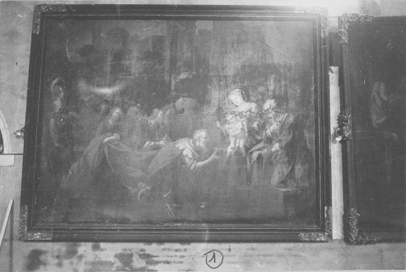 tableau, cadre : l'Adoration des Mages, vue générale