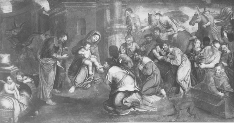 tableau : l'Adoration des bergers, vue générale