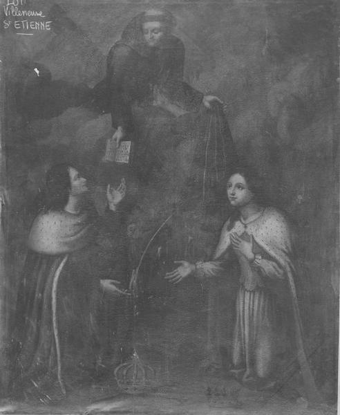 tableau : saint François remettant sa règle à saint Louis, vue générale