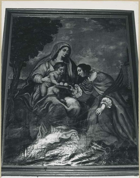 tableau : Sainte Agathe et l'Enfant Jésus