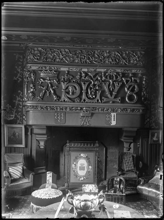 Cheminée du grand salon au rez-de-chaussée