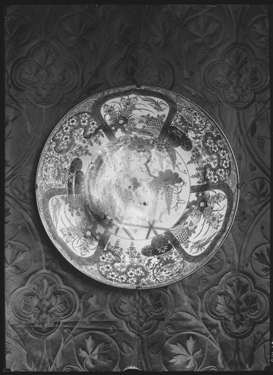 Plat avec motif de vigne