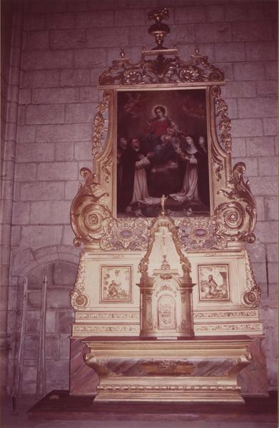 autel, tabernacle, retable, tableau : la Vierge du Rosaire