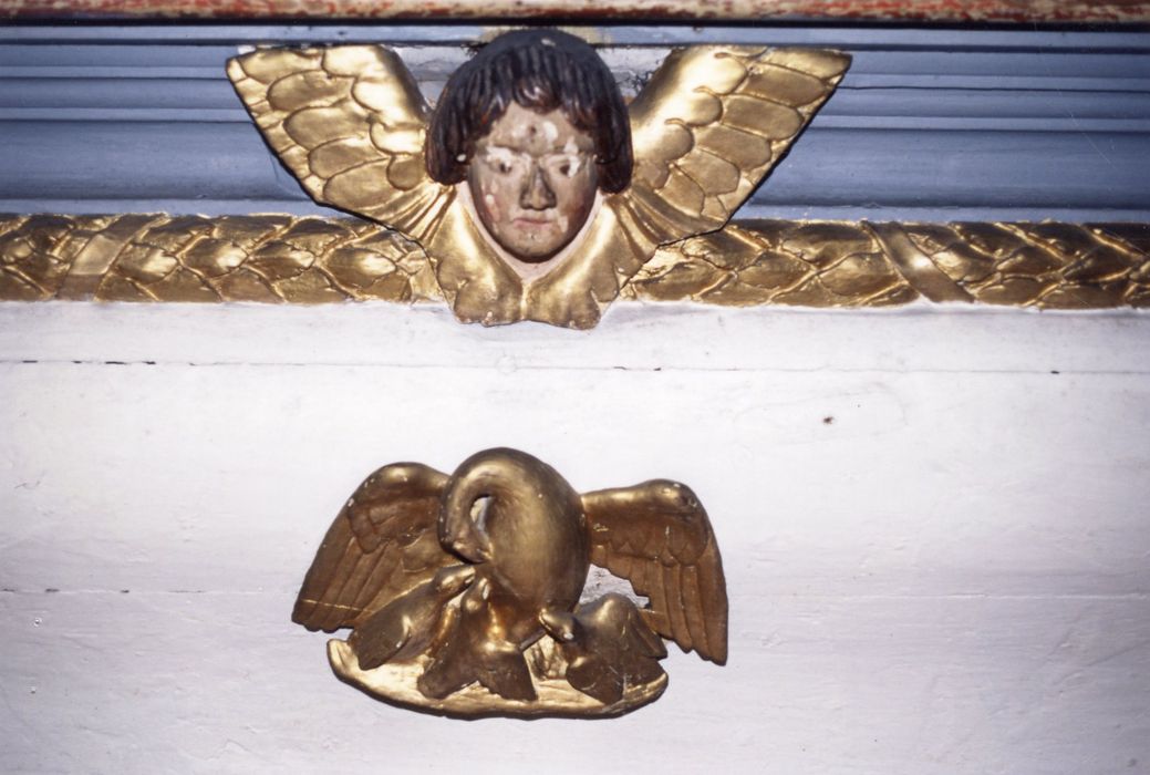 autel de la chapelle sud de l'église, détail