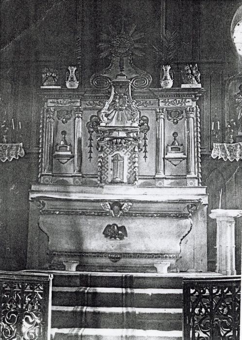 autel, retable de la chapelle sud de l'église (photocopie numérisée)