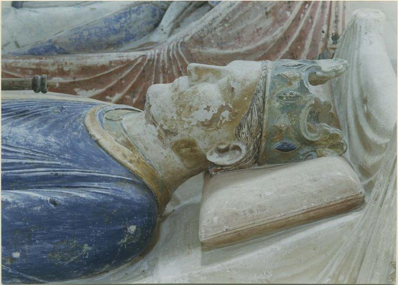 statue funéraire d'Henri II Plantagenêt, roi d'Angleterre, mort en 1189, détail