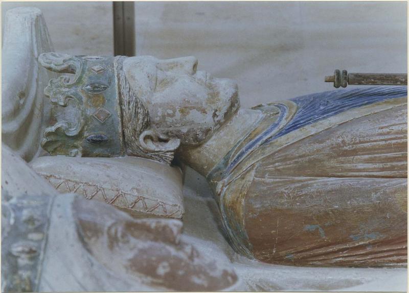 statue funéraire d'Henri II Plantagenêt, roi d'Angleterre, mort en 1189, détail