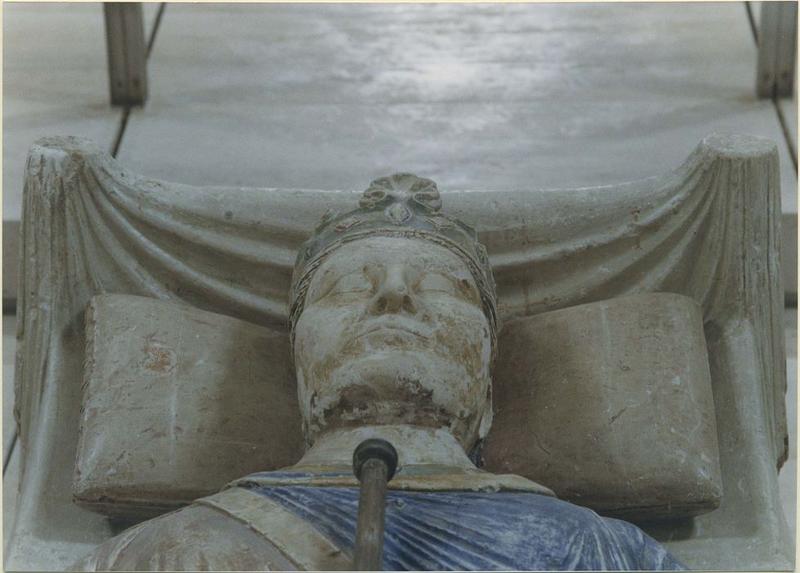 statue funéraire d'Henri II Plantagenêt, roi d'Angleterre, mort en 1189, détail