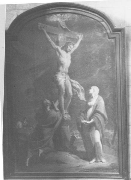 tableau : le Christ en croix entre la Vierge et saint Jean - © Ministère de la Culture (France), Médiathèque du patrimoine et de la photographie (objets mobiliers), tous droits réservés