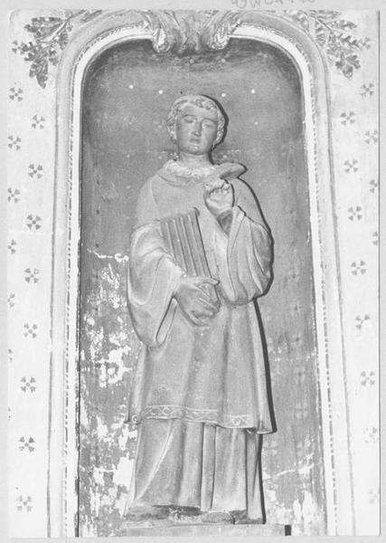 2 statues : Saint Laurent, Saint François de Sales