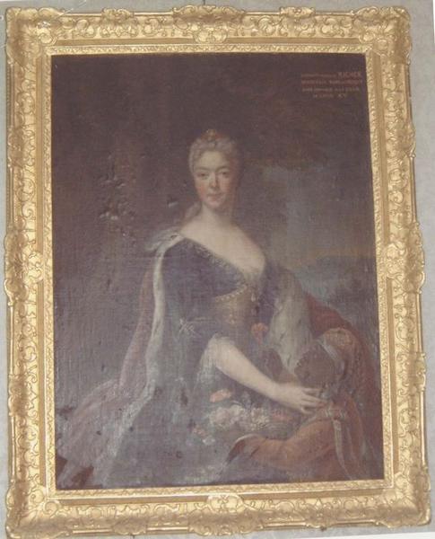 Tableau et son cadre : Portrait de Lancelotte Philibert Richer de Neuville, Dame de Créquy