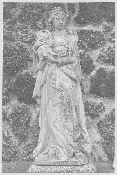 statue : Vierge à l'Enfant,en pied