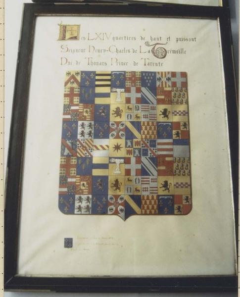 tableau : Arbre généalogique de la famille de la Trémoïlle