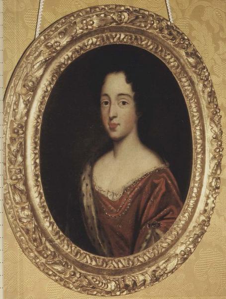 tableau et son cadre : Portrait de femme à la robe rouge - © Ministère de la Culture (France), Médiathèque du patrimoine et de la photographie (objets mobiliers), tous droits réservés
