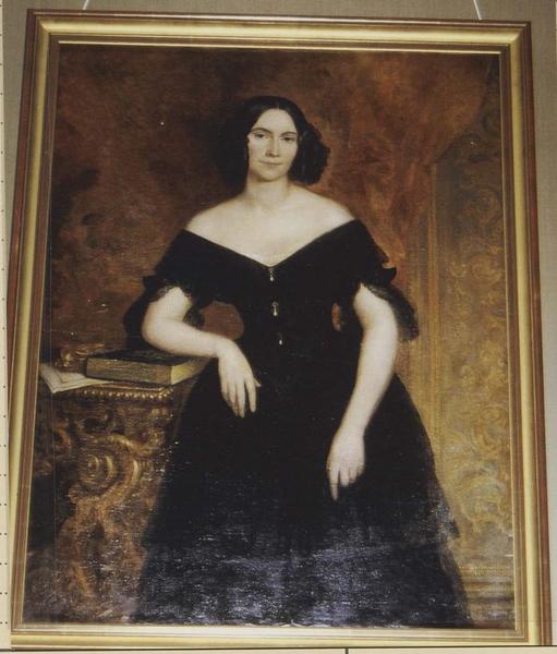 tableau et son cadre : Portrait de la comtesse de Walsh Serrant, née Sophie Legrand