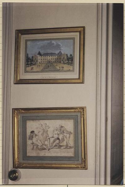 tableau et son cadre : la Malmaison ; dessin : Personnages caricaturés sous l'Empire - © Ministère de la Culture (France), Médiathèque du patrimoine et de la photographie (objets mobiliers), tous droits réservés