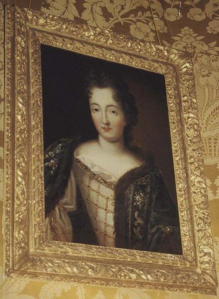 tableau et son cadre : Portrait de femme au manteau bleu - © Ministère de la Culture (France), Médiathèque du patrimoine et de la photographie (objets mobiliers), tous droits réservés