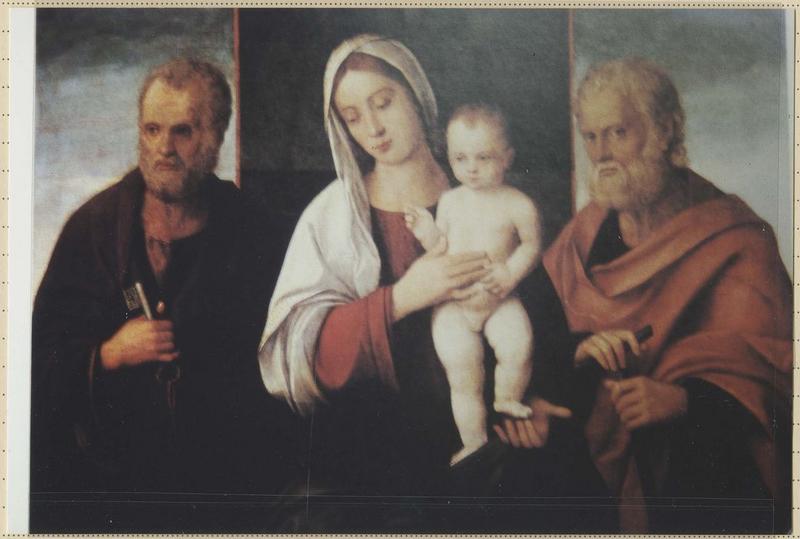 tableau : Vierge à l'Enfant entre saint Pierre et saint Antoine - © Ministère de la Culture (France), Médiathèque du patrimoine et de la photographie (objets mobiliers), tous droits réservés