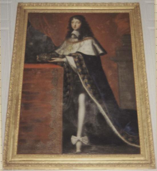 tableau et son cadre : Portrait de Louis XIV enfant