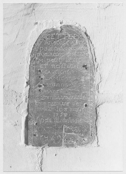 plaque commémorative (première ardoise)