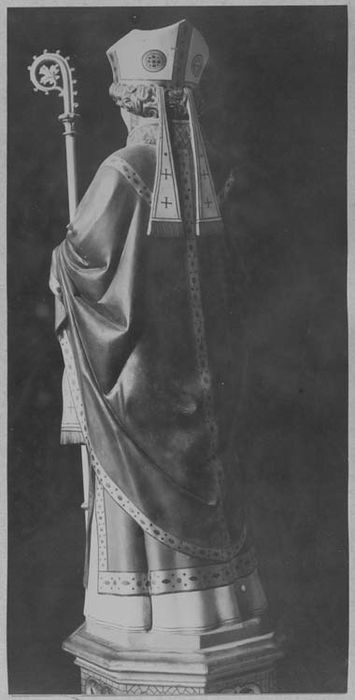 statuette-reliquaire : Saint Aubin, revers