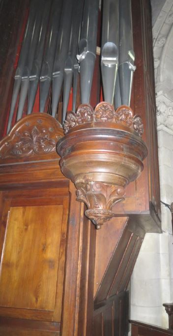 orgue de choeur, détail du buffet