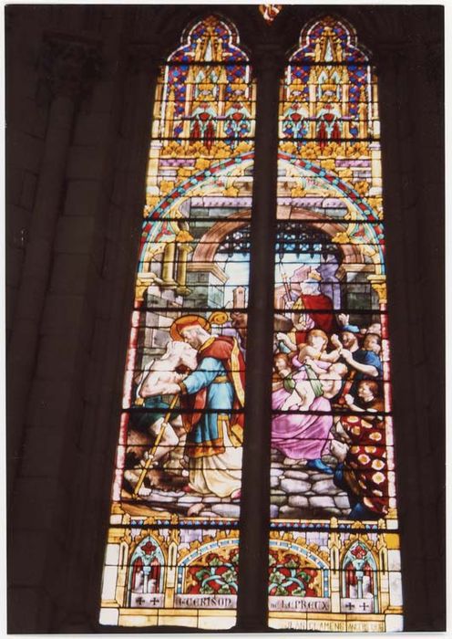 verrière F103 : Guérison du lépreux - © Ministère de la Culture (France), Médiathèque du patrimoine et de la photographie, diffusion GrandPalaisRmn Photo