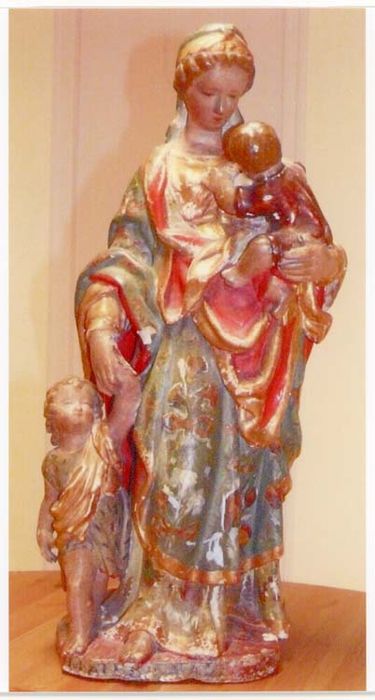 groupe sculpté : Vierge à l'Enfant avec saint Jean-Baptiste